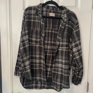 Universal Thread Gray Plaid Flannel Shirt